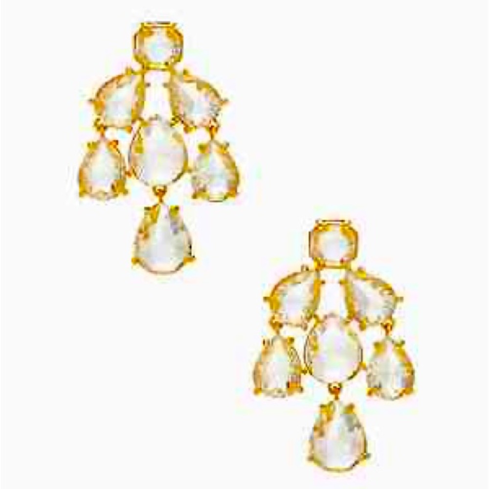 Kate Spade Gold Crystal Statement Earrings